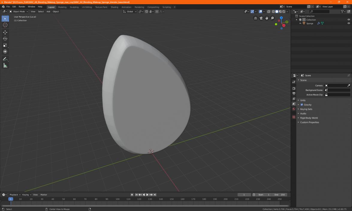 3D model MAC All Blending Makeup Sponge