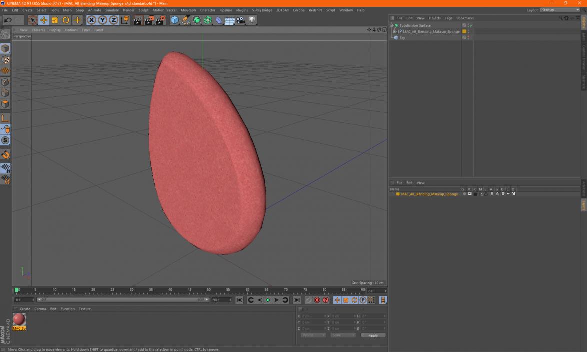 3D model MAC All Blending Makeup Sponge