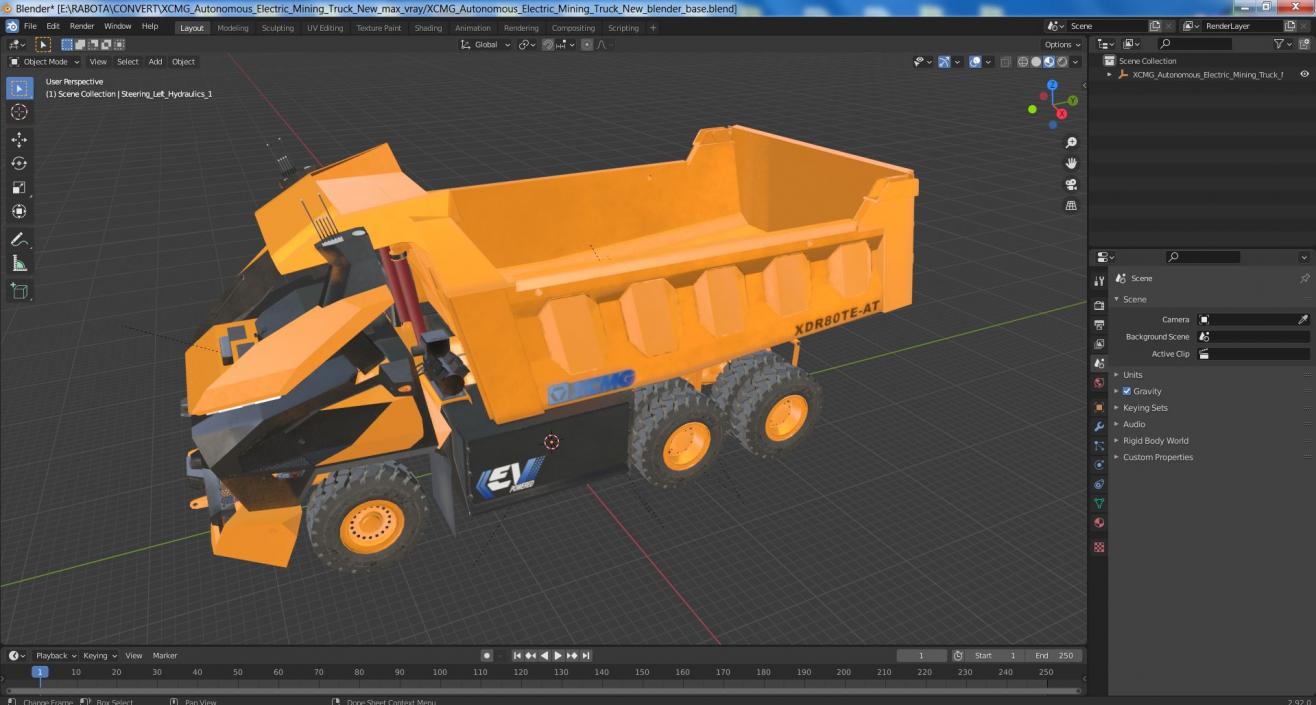 3D XCMG Autonomous Electric Mining Truck New