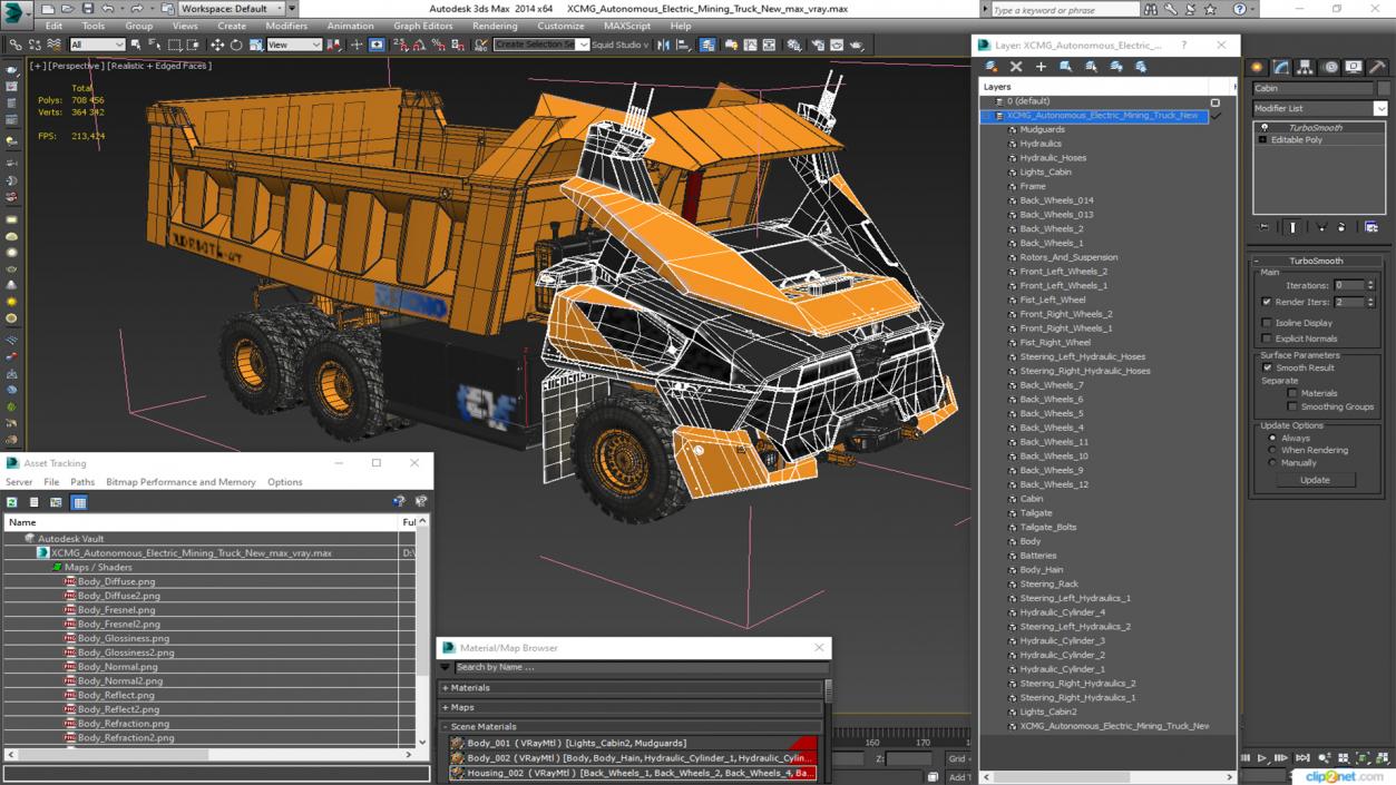 3D XCMG Autonomous Electric Mining Truck New