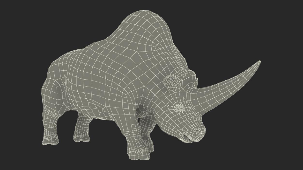 3D model Giant Rhinoceros Standing Pose