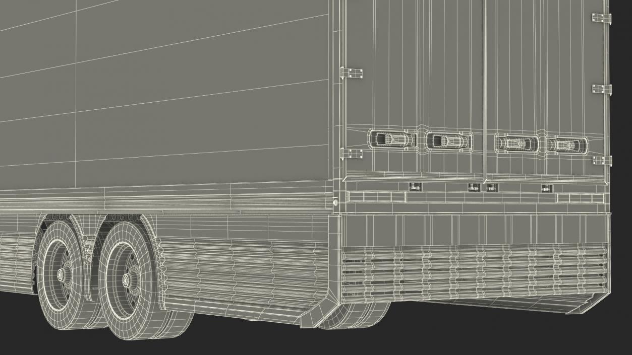 Hyundai HDC-6 Hydrogen Tractor and Trailer Rigged 3D model