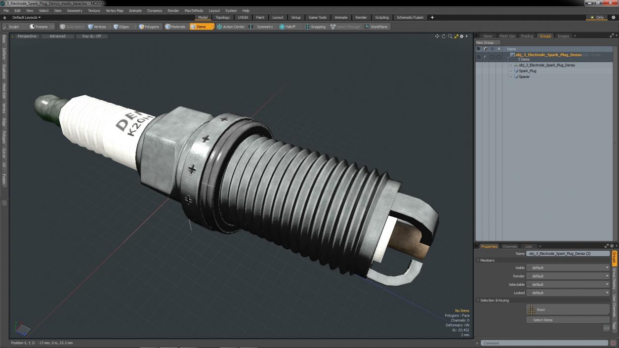 3D 3 Electrode Spark Plug Denso model