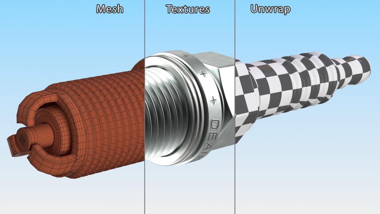 3D 3 Electrode Spark Plug Denso model