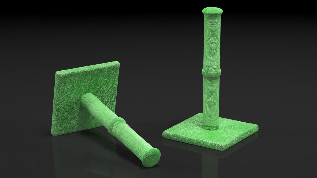 3D model Cat Scratching Post Green