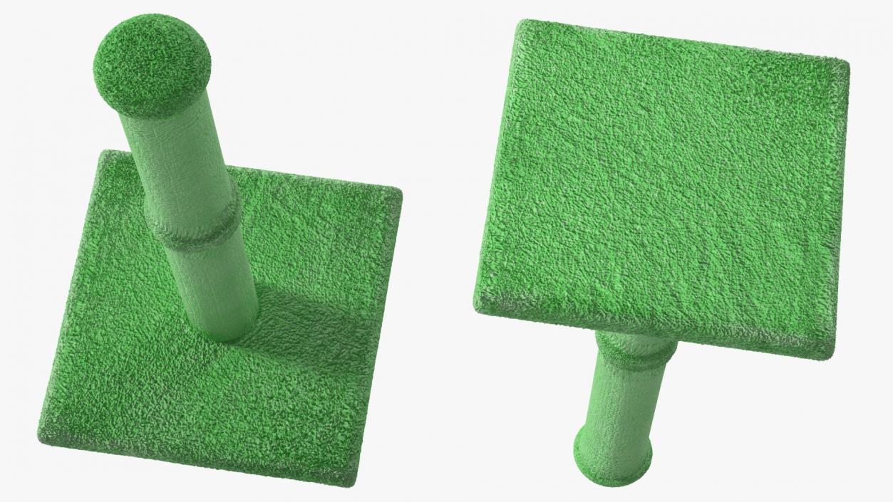 3D model Cat Scratching Post Green