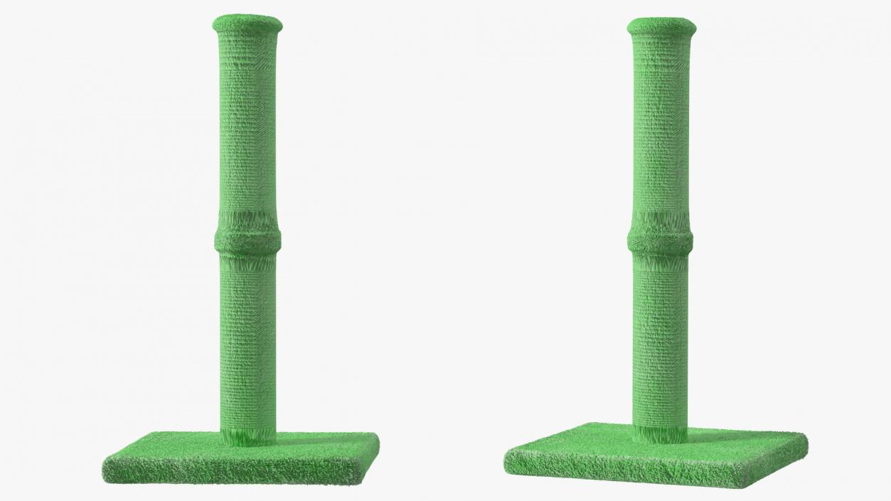 3D model Cat Scratching Post Green