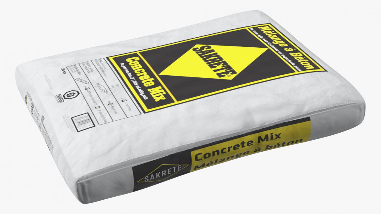 Lying Cement Sakrete 80 Lb White 3D