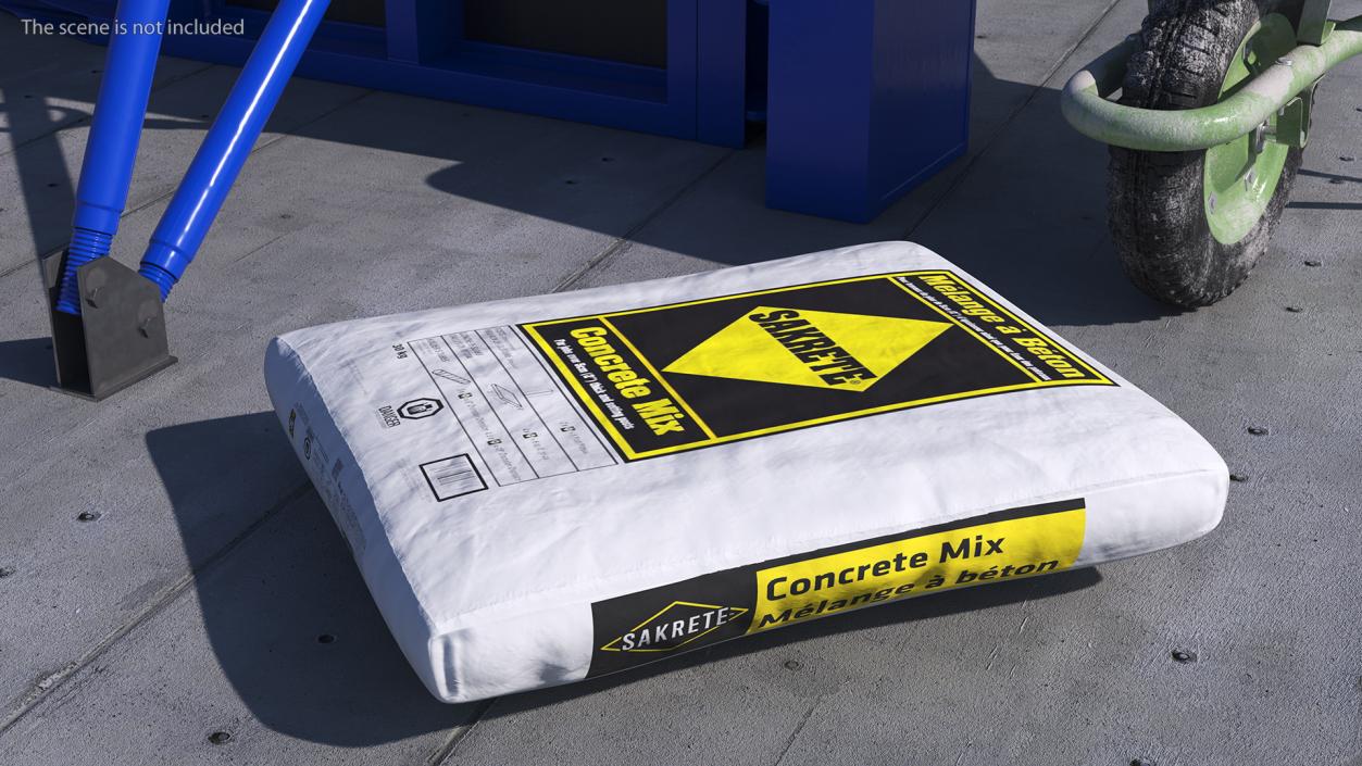 Lying Cement Sakrete 80 Lb White 3D