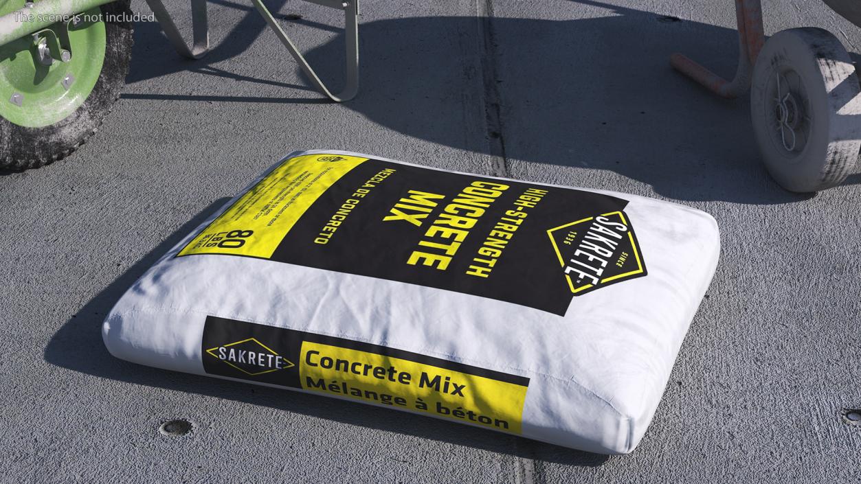 Lying Cement Sakrete 80 Lb White 3D