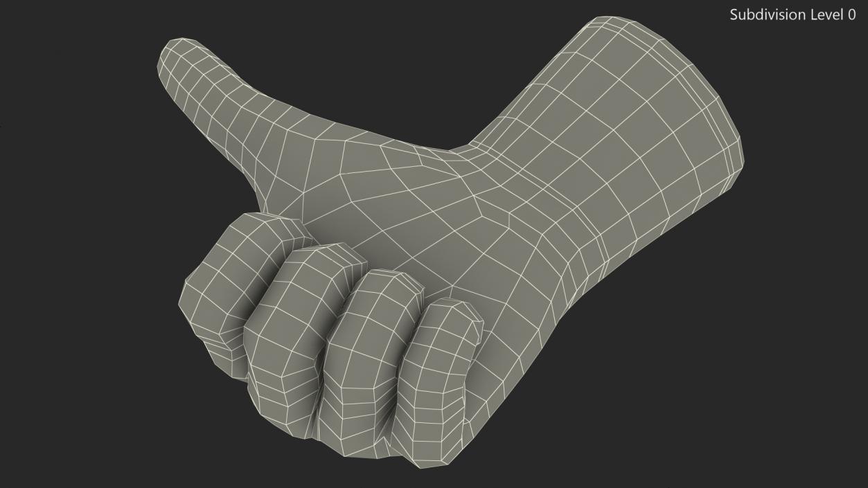 Safety Work Gloves Thumbs Up Green 3D model