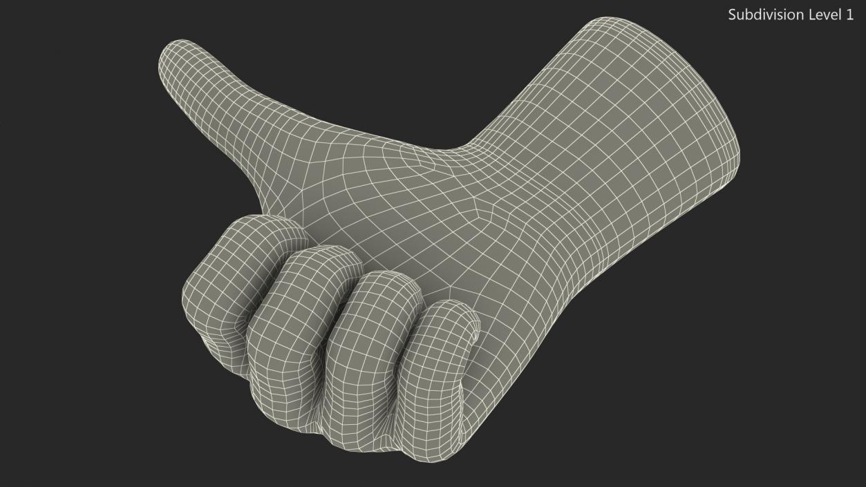 Safety Work Gloves Thumbs Up Green 3D model