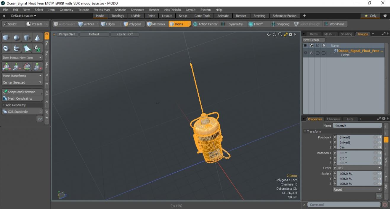 Ocean Signal Float Free E101V EPIRB with VDR 3D model