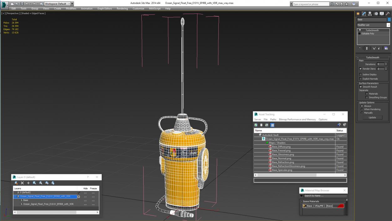 Ocean Signal Float Free E101V EPIRB with VDR 3D model