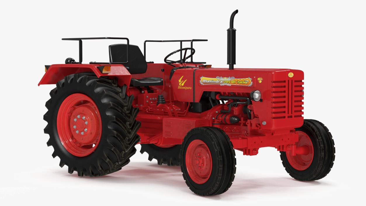 3D Mahindra 595DI Turbomax Tractor Rigged model