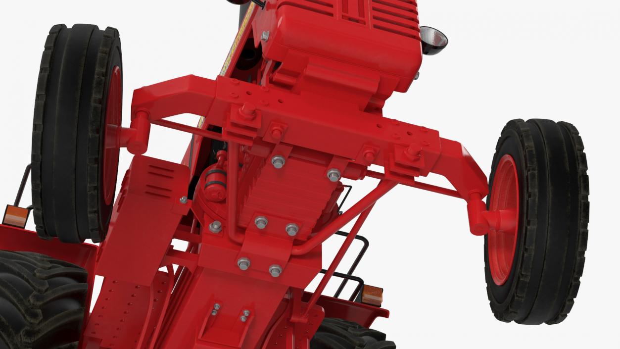 3D Mahindra 595DI Turbomax Tractor Rigged model