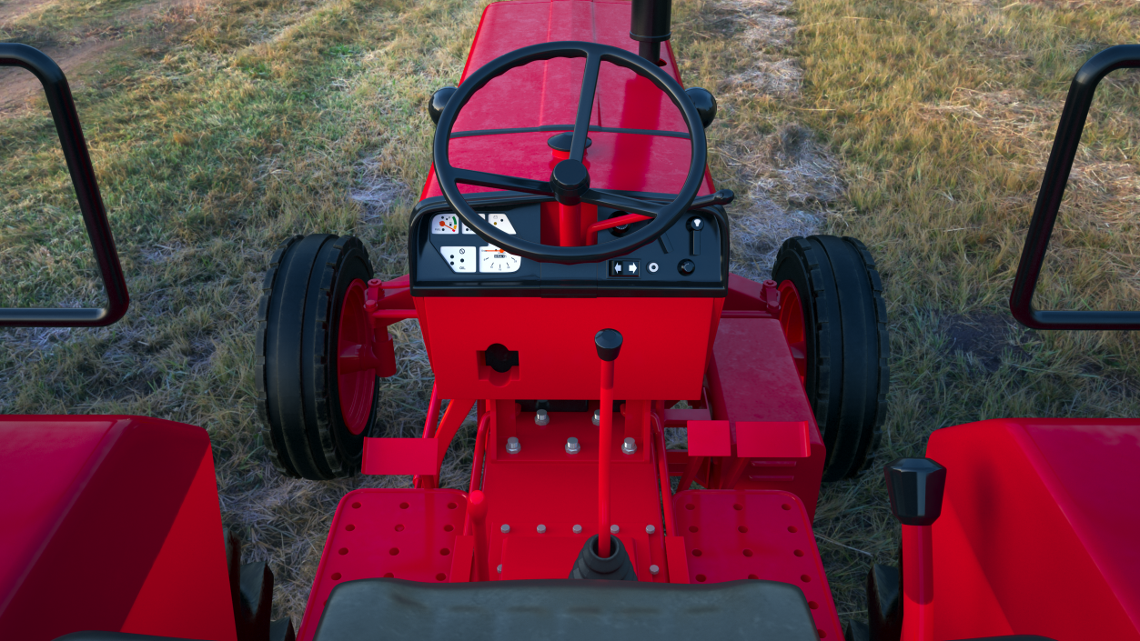 3D Mahindra 595DI Turbomax Tractor Rigged model