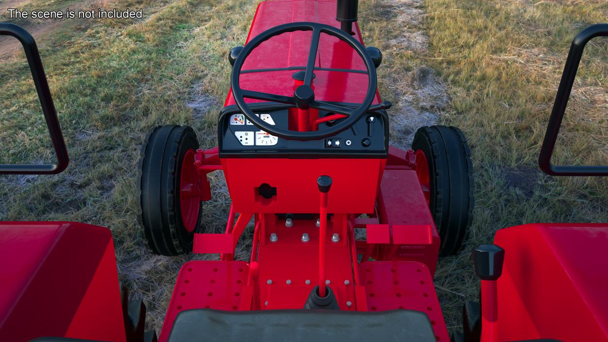 3D Mahindra 595DI Turbomax Tractor Rigged model