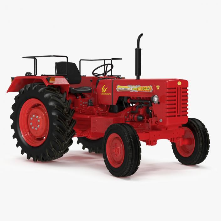 3D Mahindra 595DI Turbomax Tractor Rigged model