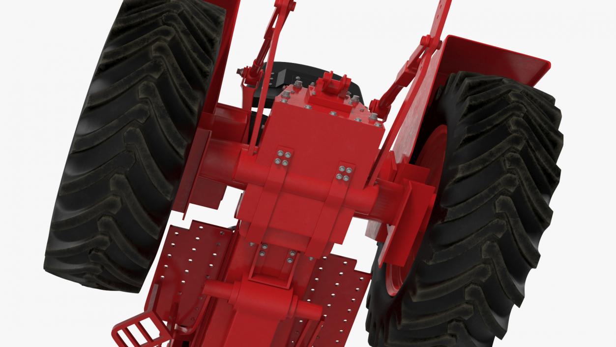 3D Mahindra 595DI Turbomax Tractor Rigged model