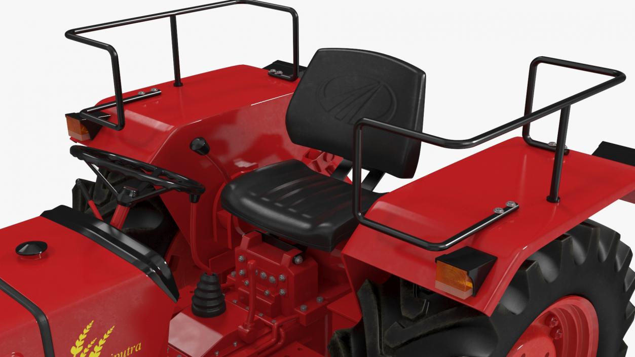 3D Mahindra 595DI Turbomax Tractor Rigged model