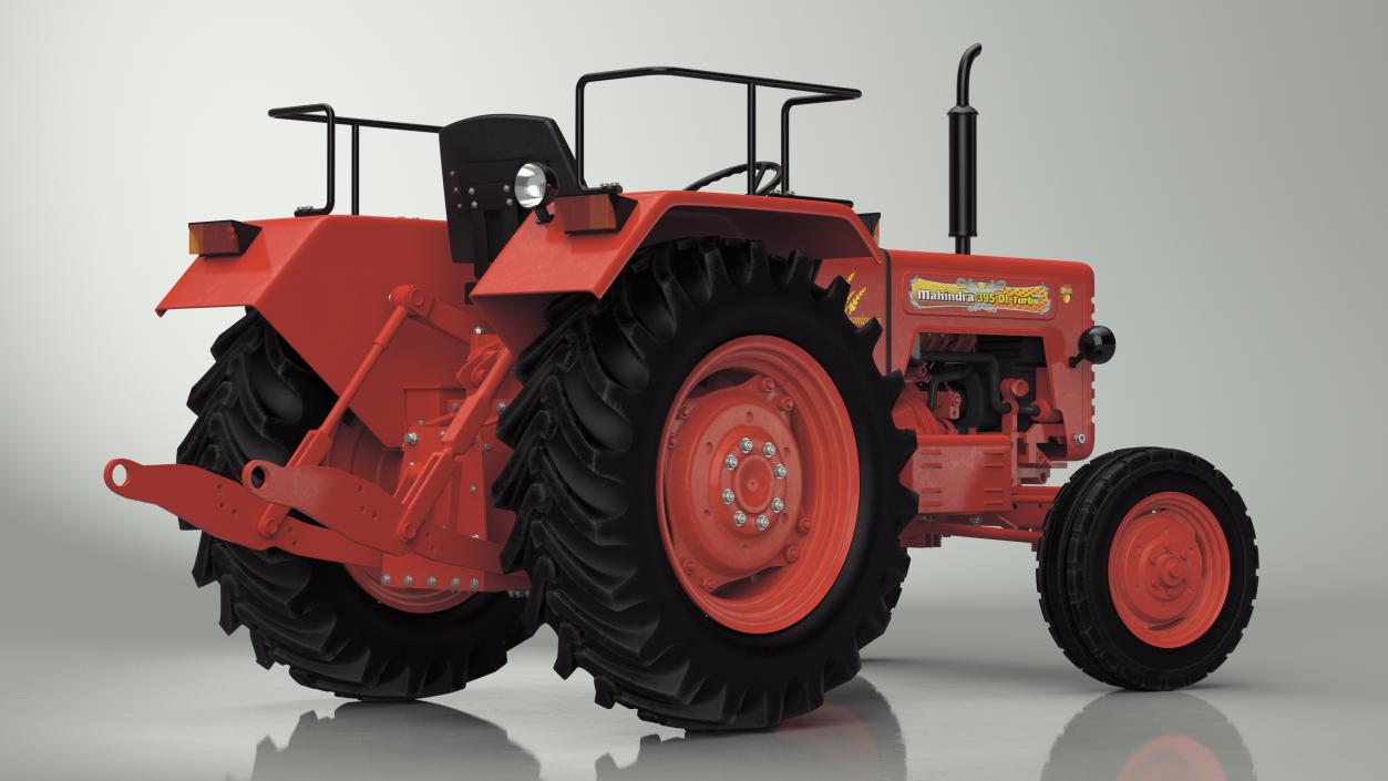 3D Mahindra 595DI Turbomax Tractor Rigged model