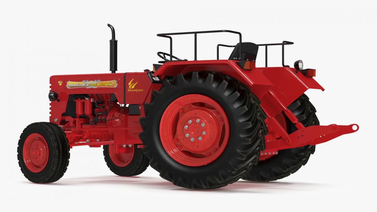 3D Mahindra 595DI Turbomax Tractor Rigged model