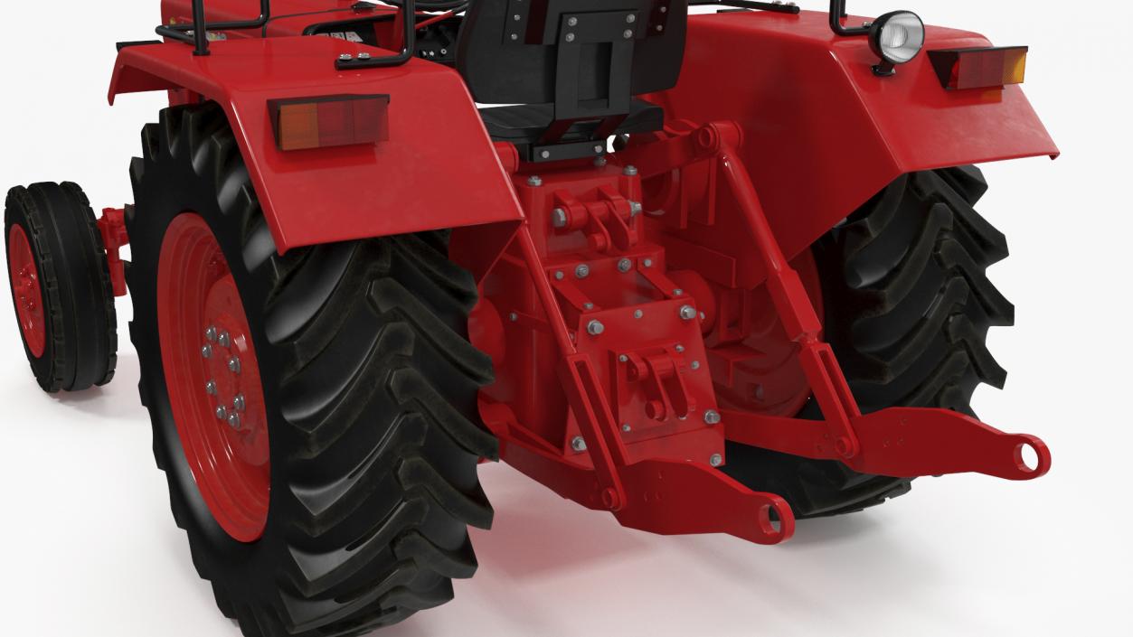 3D Mahindra 595DI Turbomax Tractor Rigged model