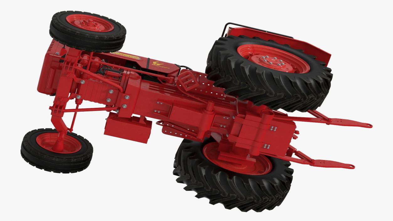 3D Mahindra 595DI Turbomax Tractor Rigged model