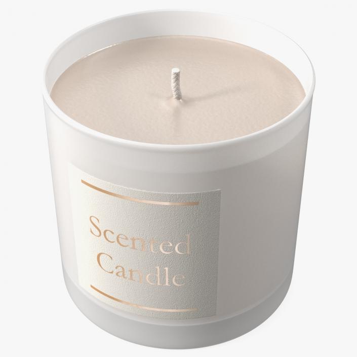 Scented Candle Beige 2 3D