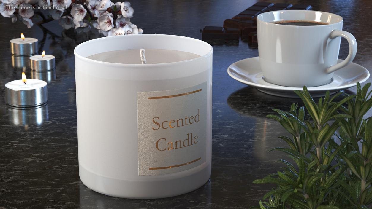 Scented Candle Beige 2 3D