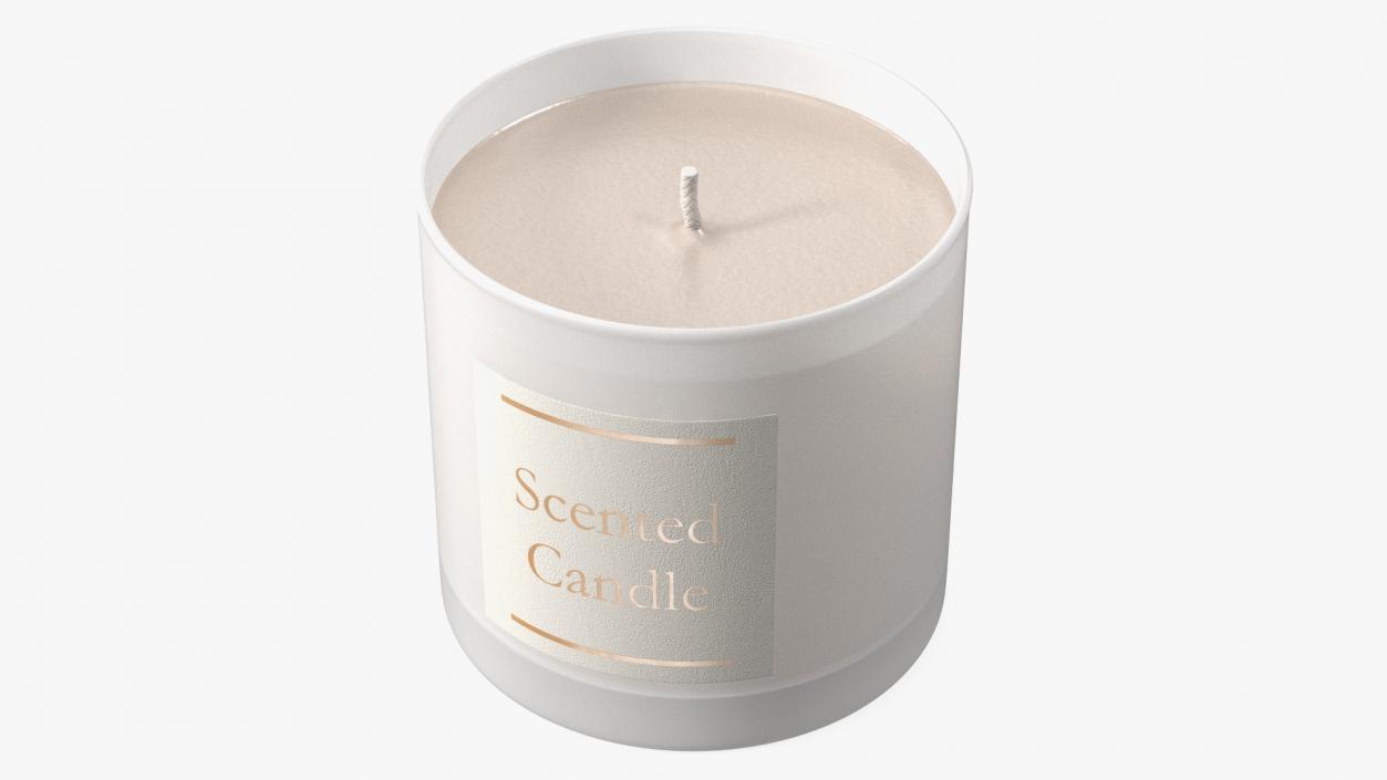 Scented Candle Beige 2 3D