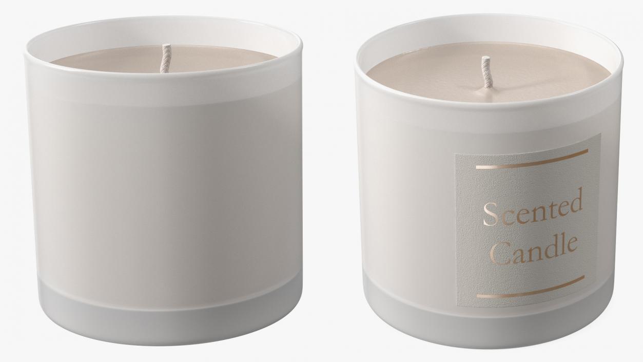 Scented Candle Beige 2 3D