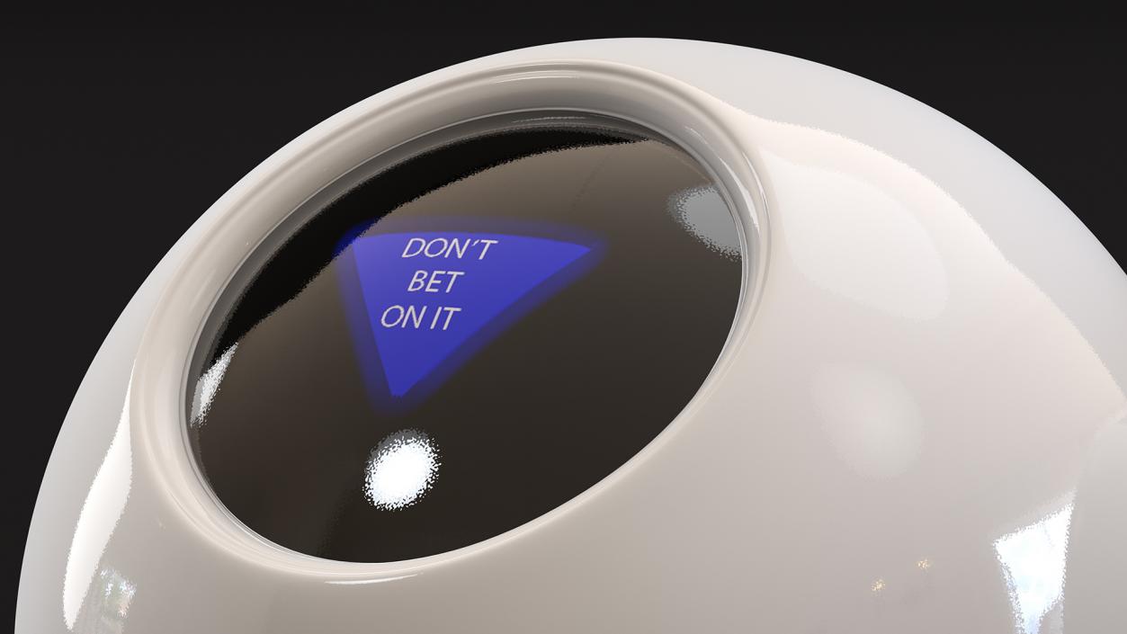 3D White Magic 8 Ball model