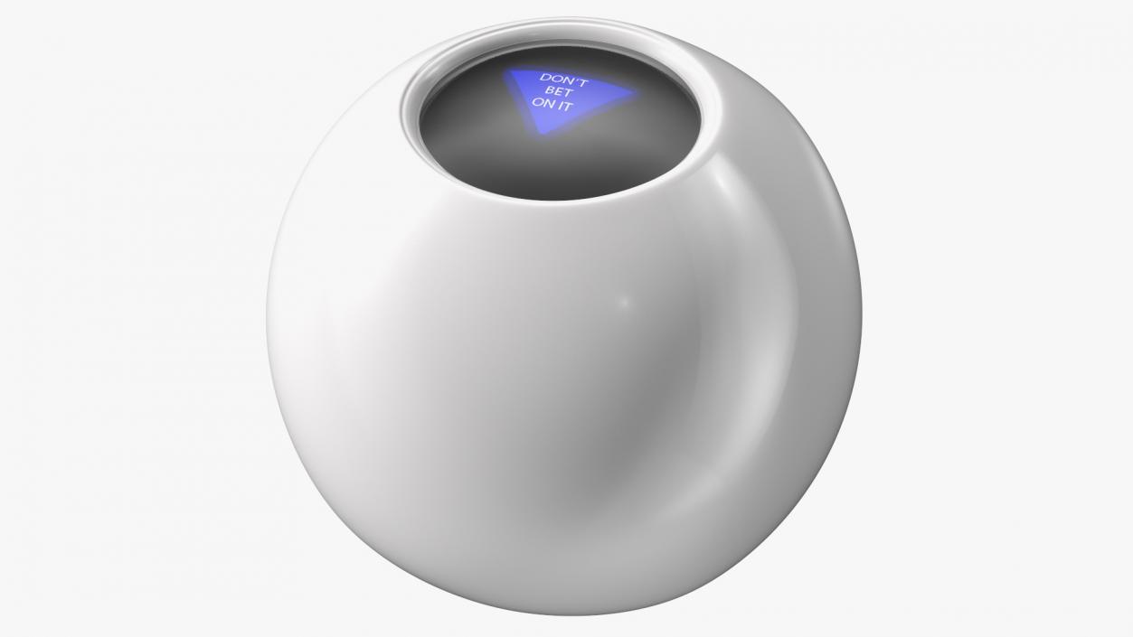 3D White Magic 8 Ball model