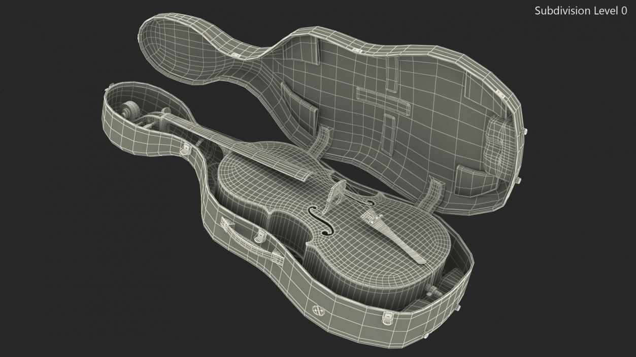 3D model Cello Red Shell Case