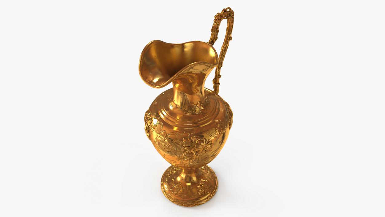 Antique Gold Ewer 3D