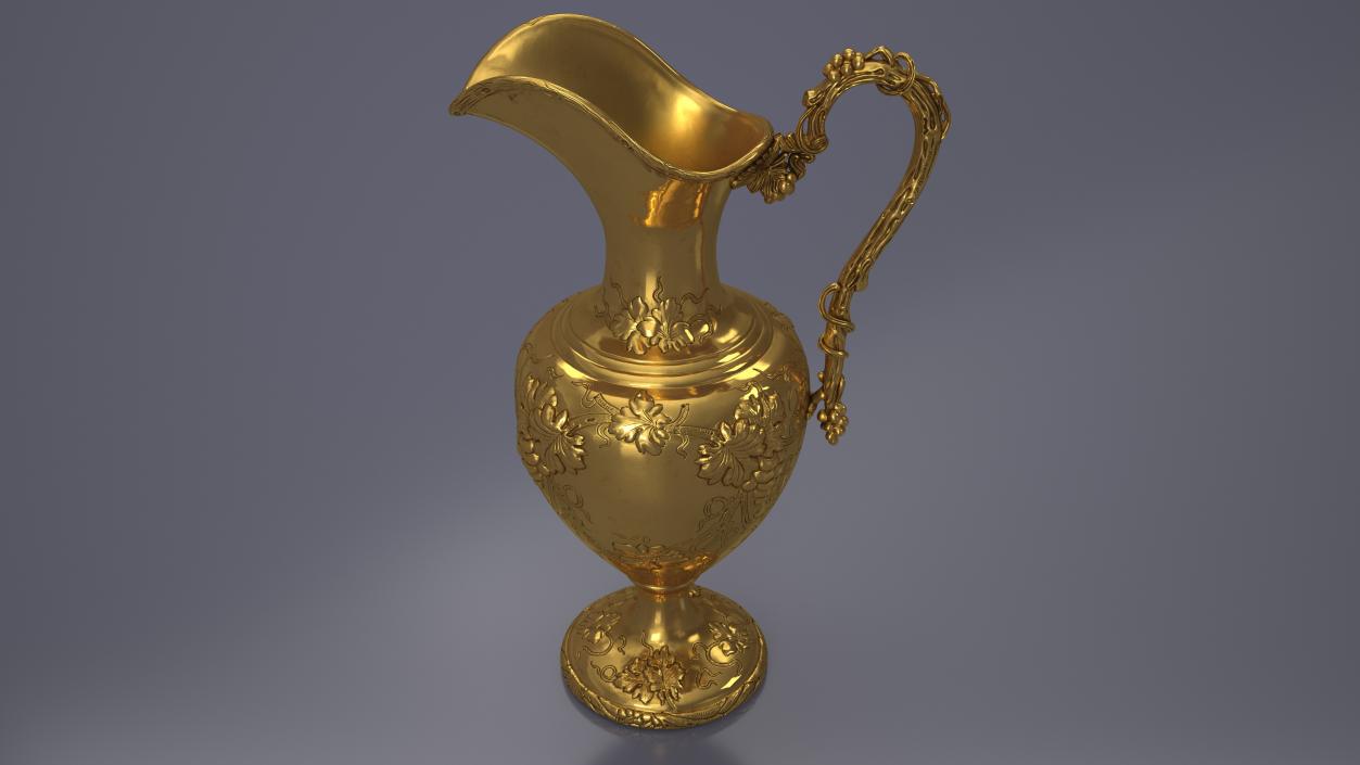 Antique Gold Ewer 3D