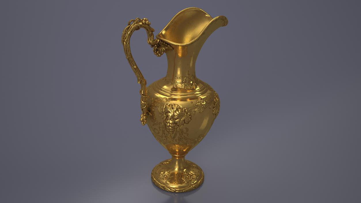 Antique Gold Ewer 3D