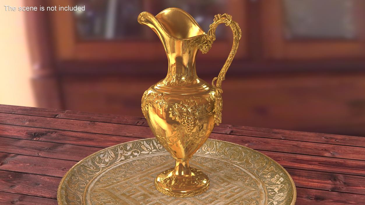 Antique Gold Ewer 3D