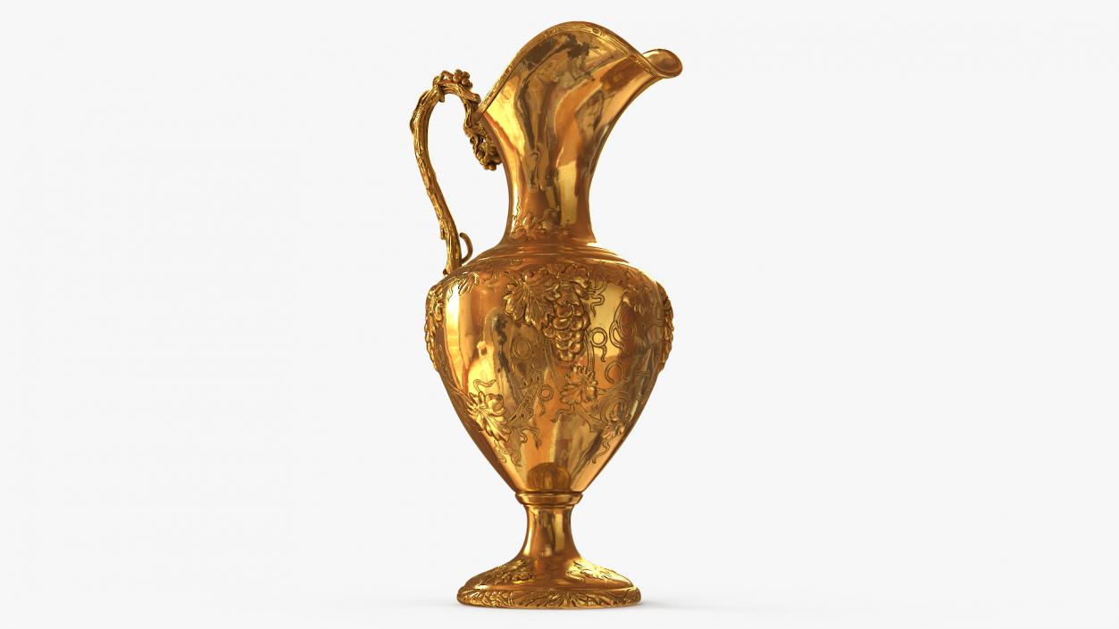 Antique Gold Ewer 3D