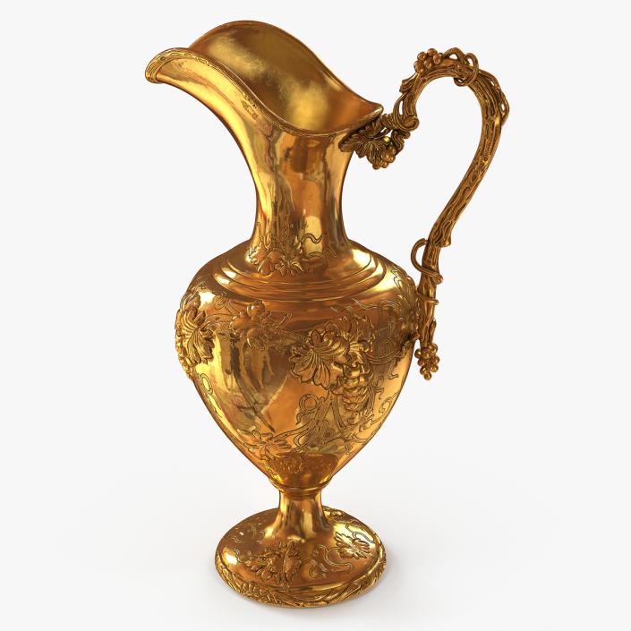 Antique Gold Ewer 3D