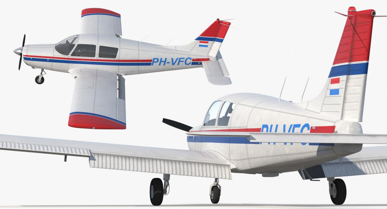 3D model Piper PA-28 Cherokee