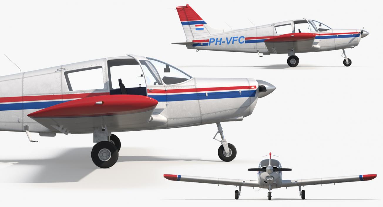 3D model Piper PA-28 Cherokee