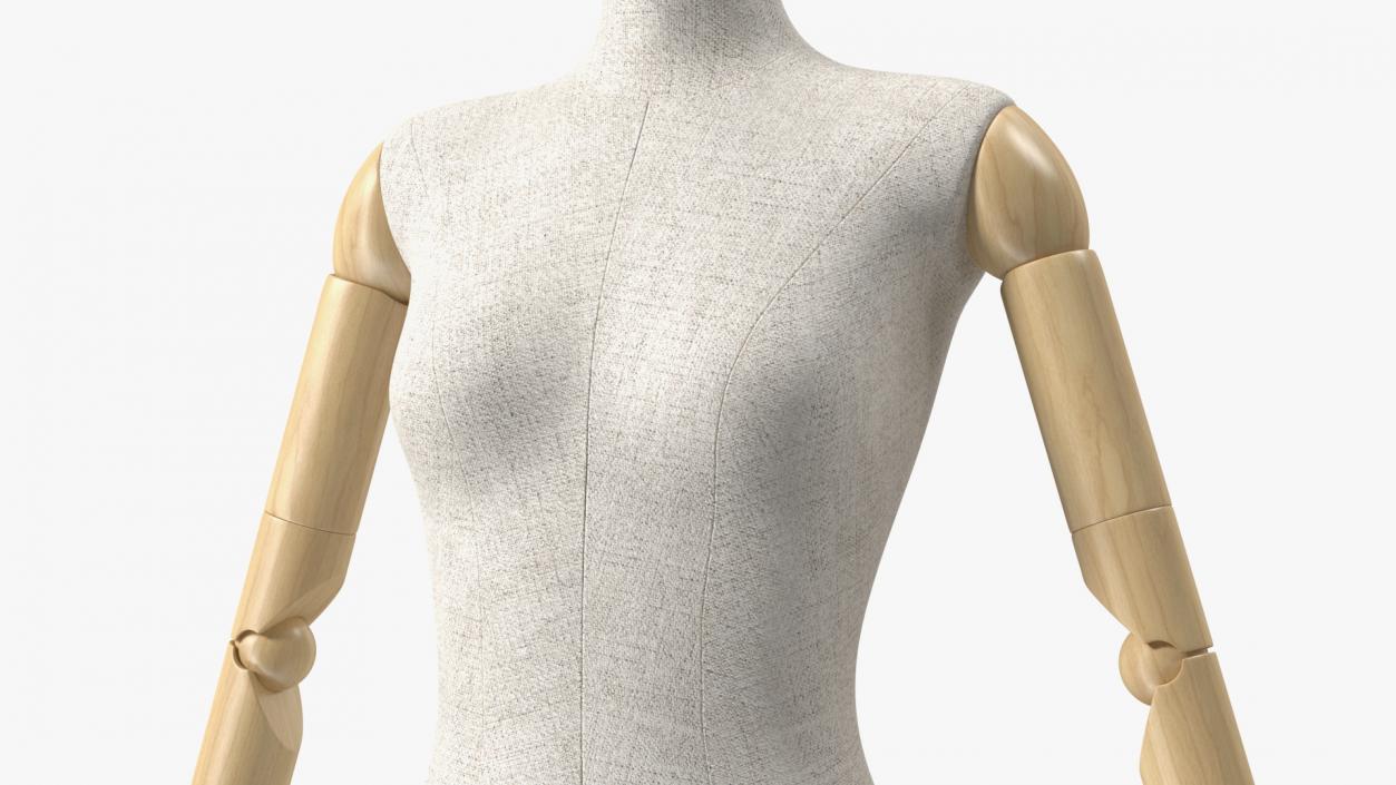 3D Female Flexible Half Body Mannequin Torso