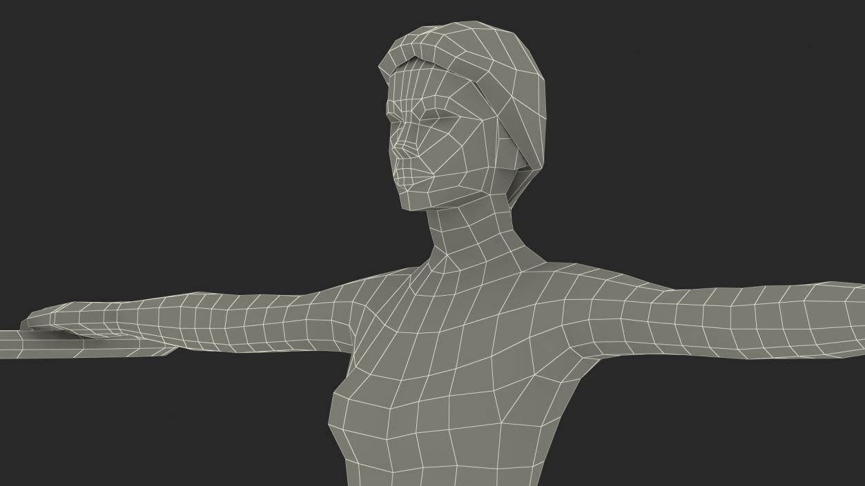 Lifeguard Low Poly Rigged for Cinema 4D 3D model