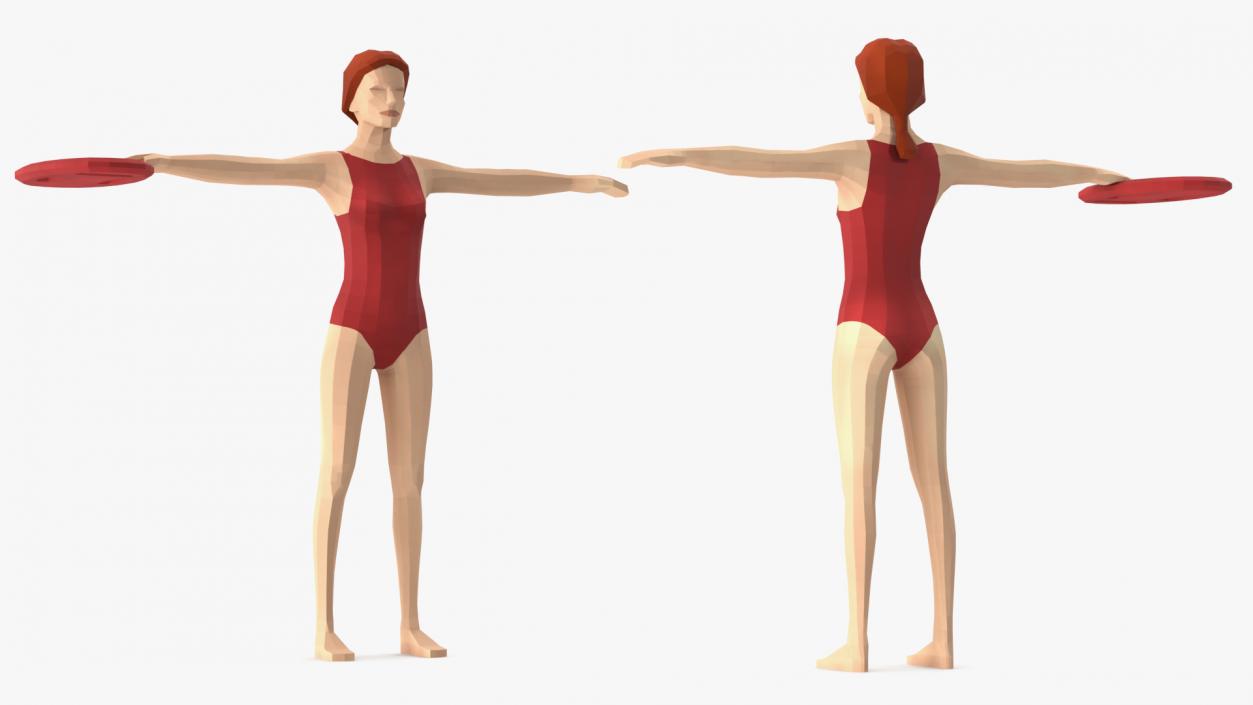 Lifeguard Low Poly Rigged for Cinema 4D 3D model