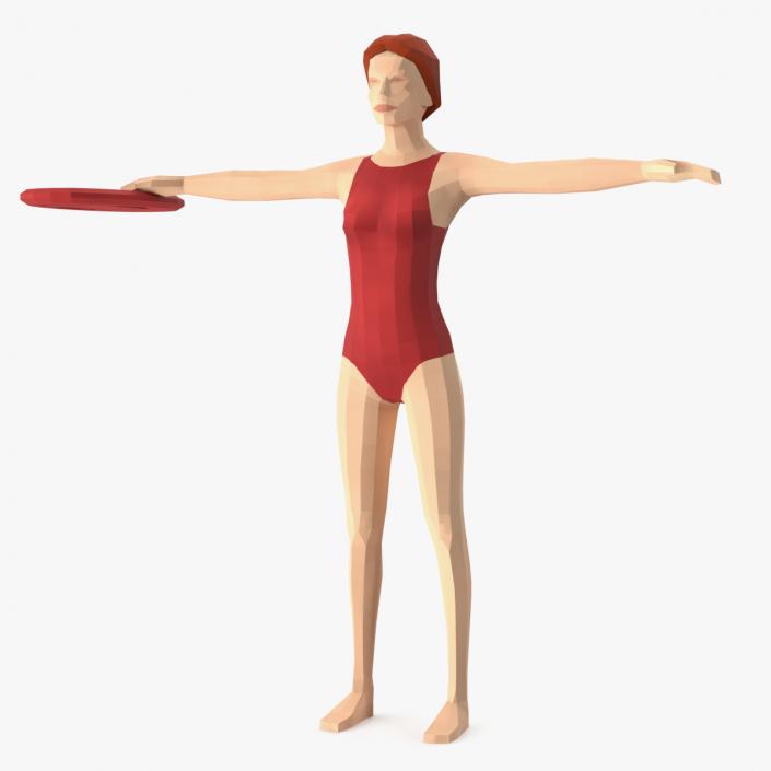 Lifeguard Low Poly Rigged for Cinema 4D 3D model