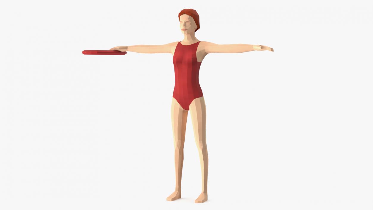 Lifeguard Low Poly Rigged for Cinema 4D 3D model