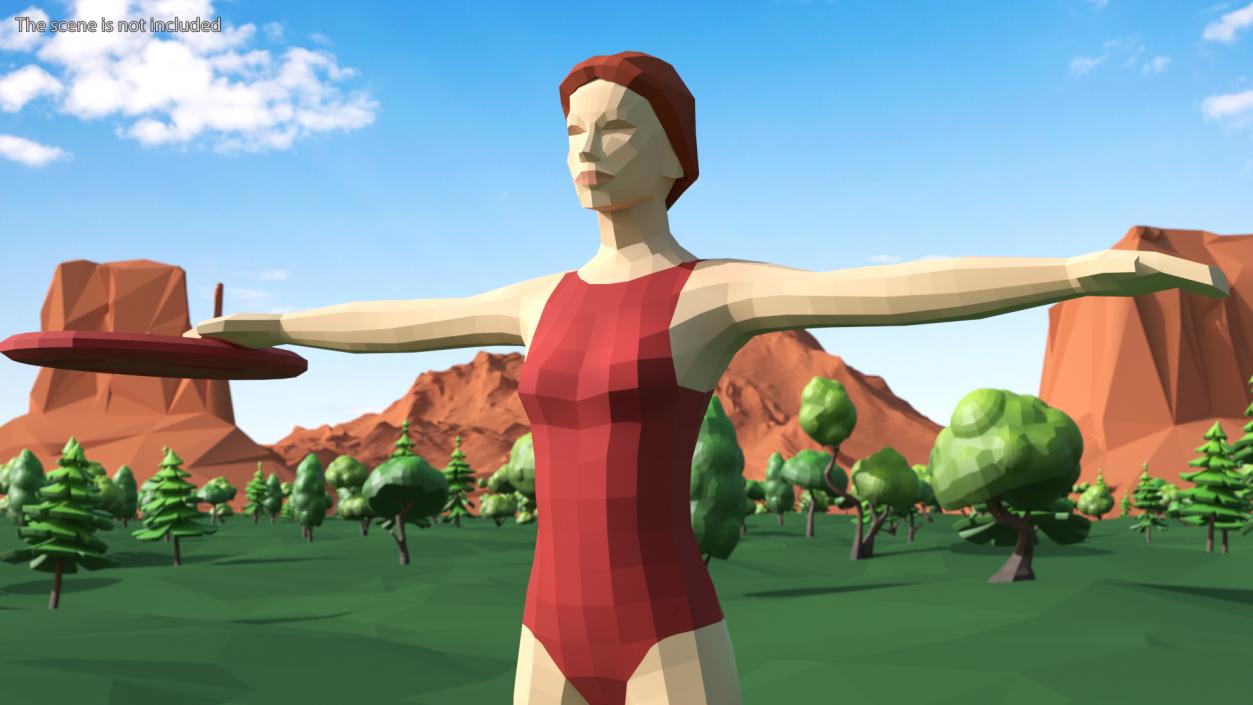 Lifeguard Low Poly Rigged for Cinema 4D 3D model